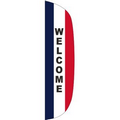 "Welcome" 3' x 15' Stationary Message Flutter Flag